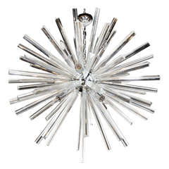 Monumental Murano Glass Triedre Crystal Sputnik Chandelier 5