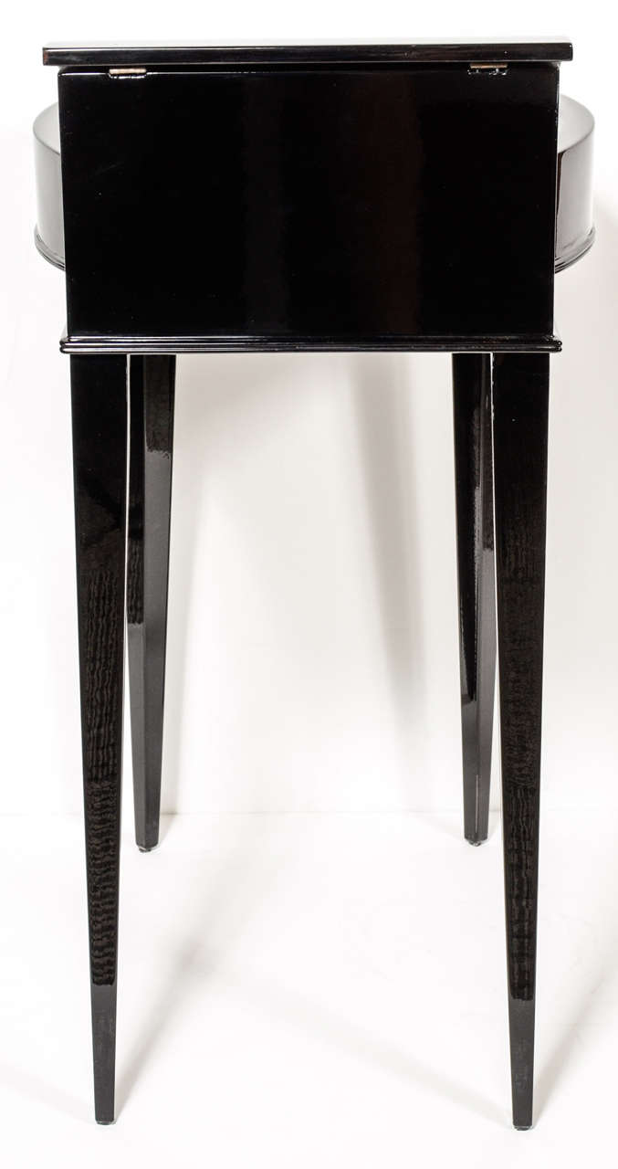 Art Deco Telephone Table in Ebonized Mahogany 5