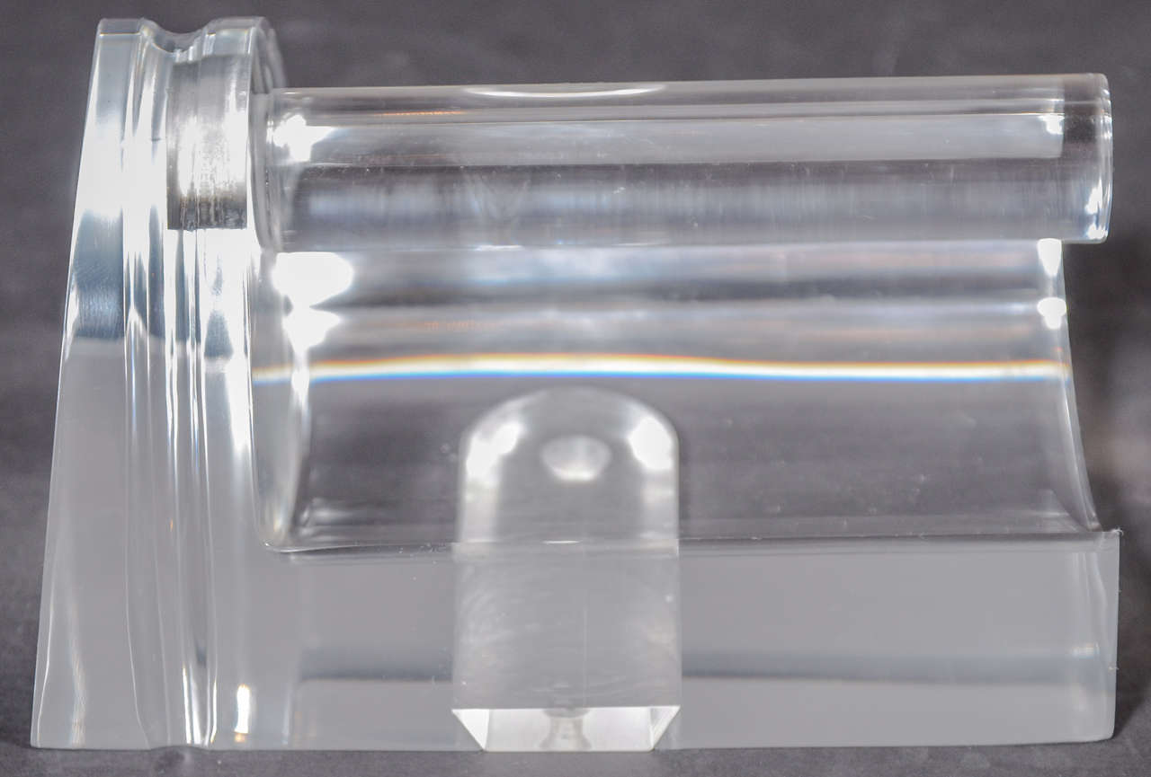Vintage OutOfTheBox Lucite Bathroom Paper Dispenser at 1stDibs