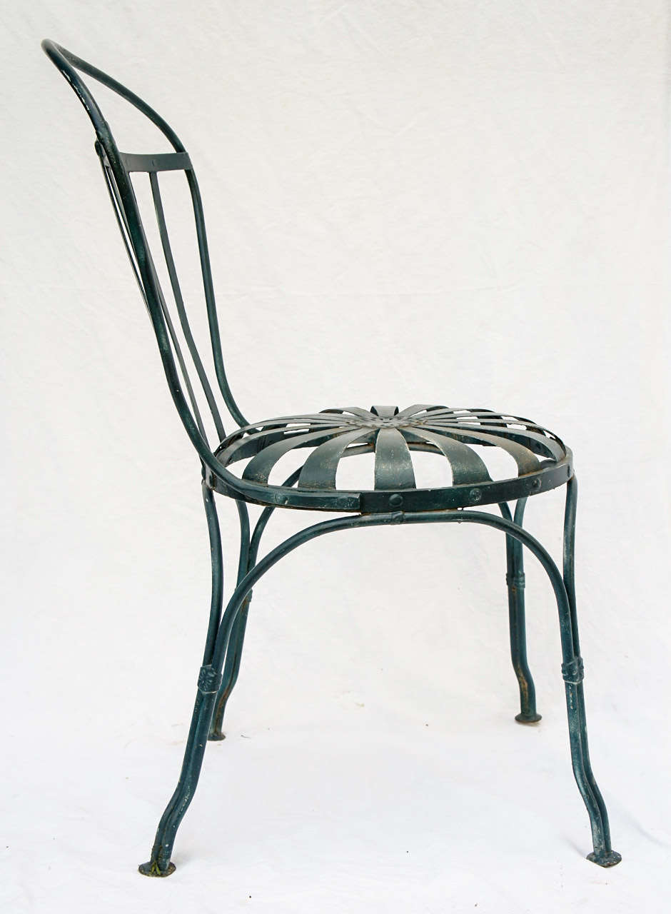 American Craftsman 4 Iron Garden Chairs