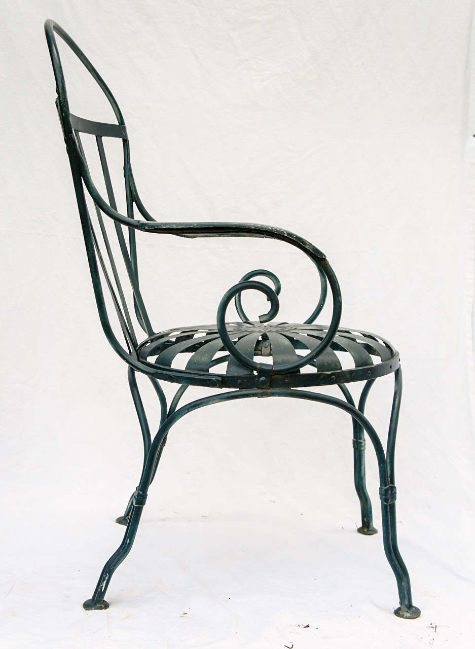 20th Century 4 Iron Garden Chairs