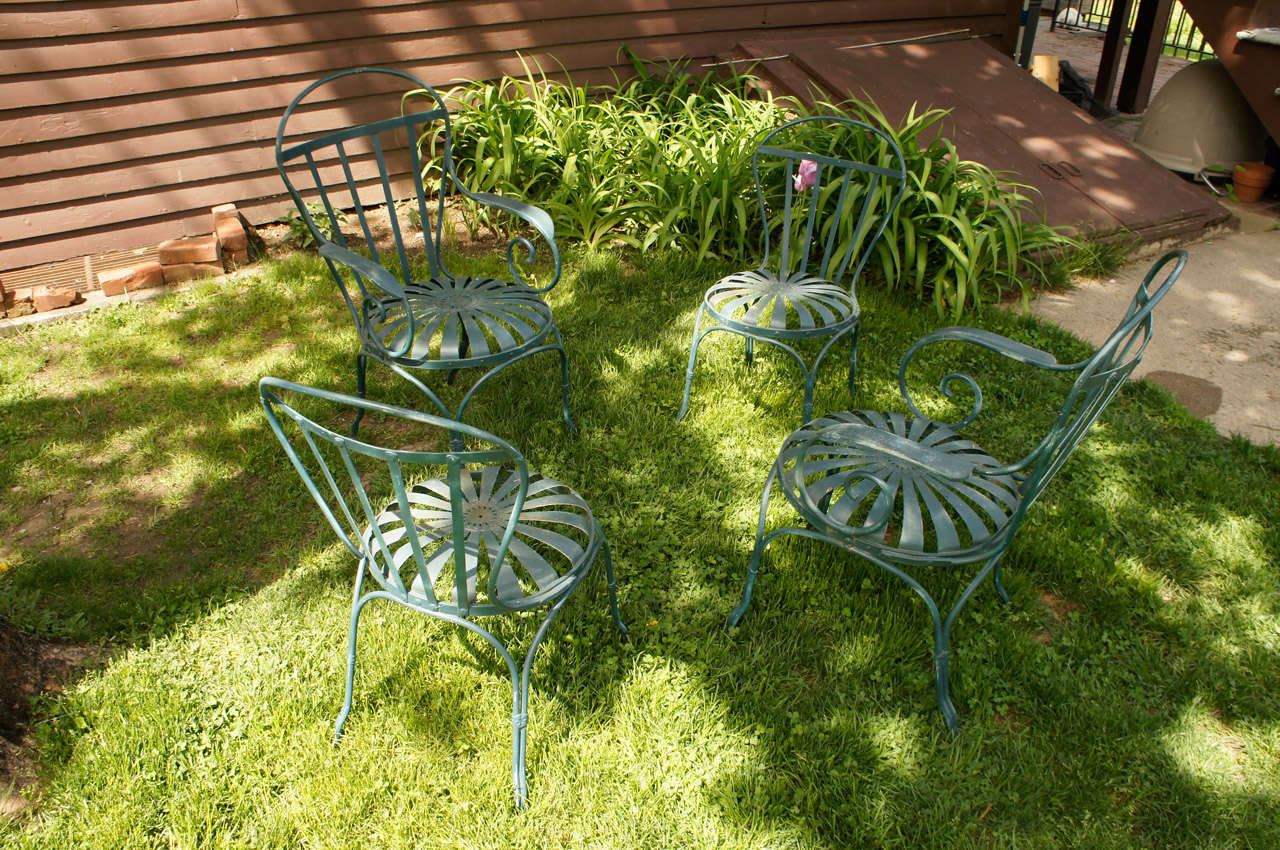 4 Iron Garden Chairs 3