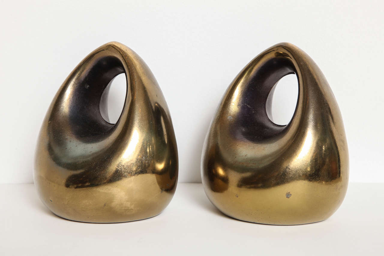 Brass Orb Bookends by Ben Seibel at 1stDibs