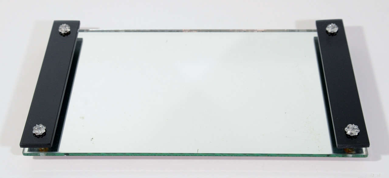 French Elegant Art Deco Narrow Mirrored Tray