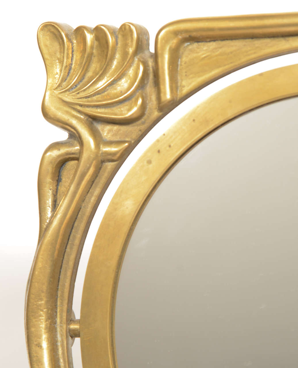 20th Century Art Nouveau Vanity Table Top Mirror in Bronze
