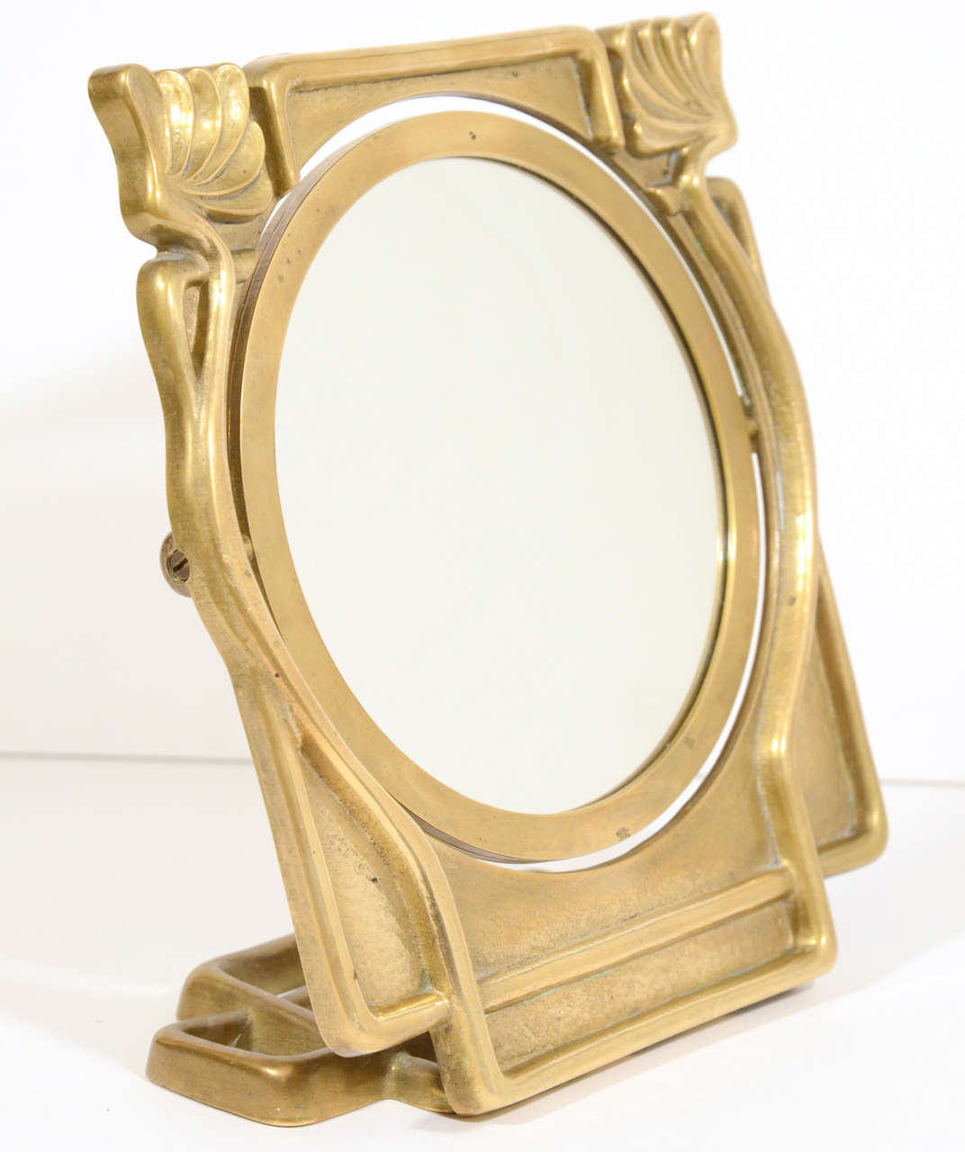 Art Nouveau Vanity Table Top Mirror in Bronze 1