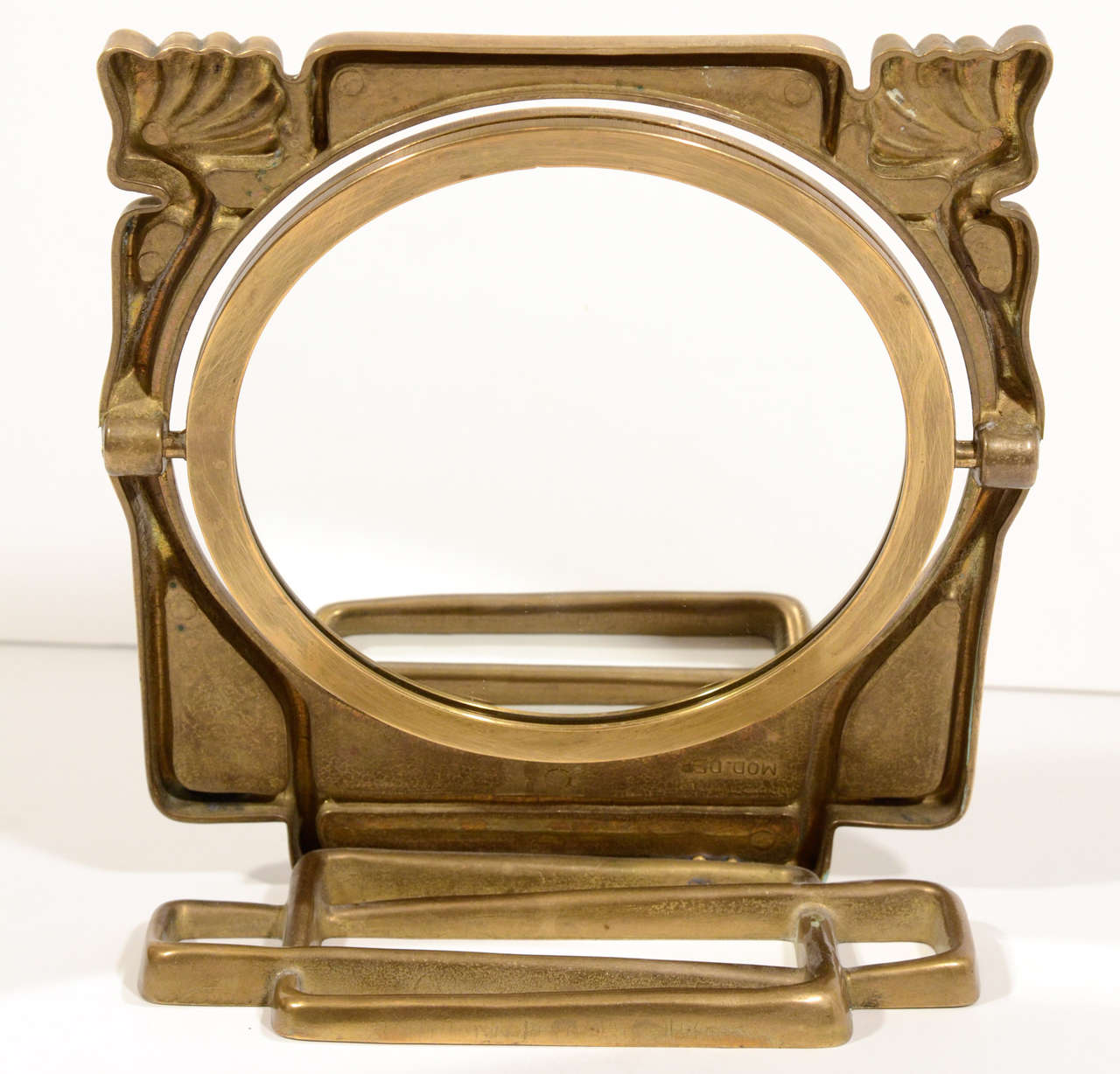 Art Nouveau Vanity Table Top Mirror in Bronze 3