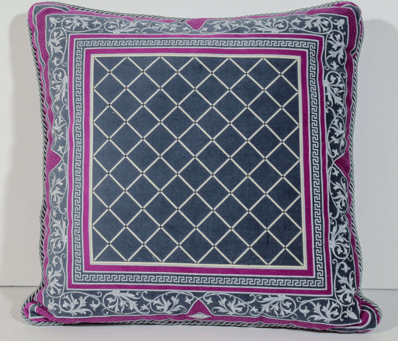 Set of 4 Vintage Versace Throw Pillows with Scarf Print Designs at 1stdibs