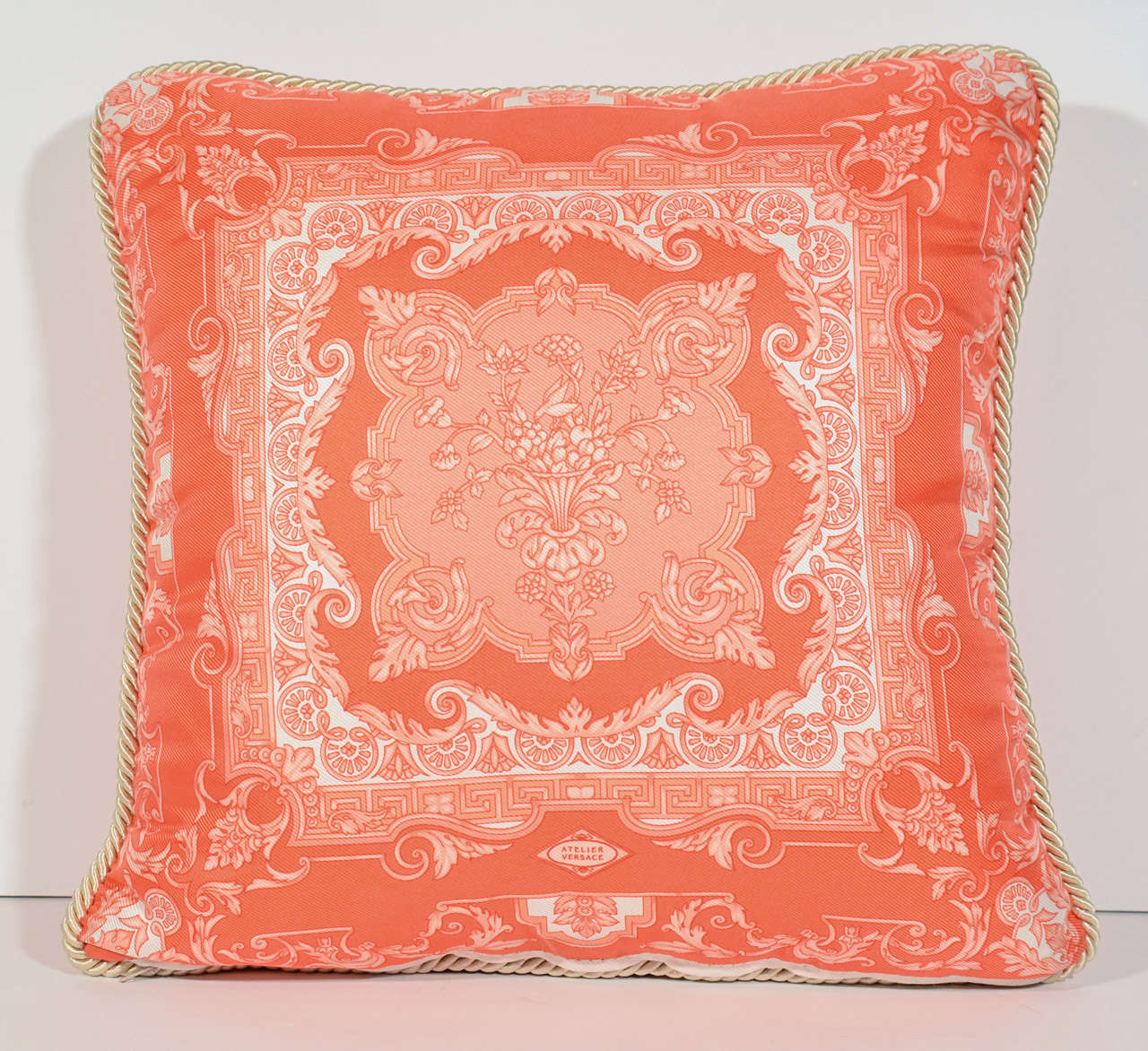 Set of 4 Vintage Versace Throw Pillows with Scarf Print Designs at 1stdibs