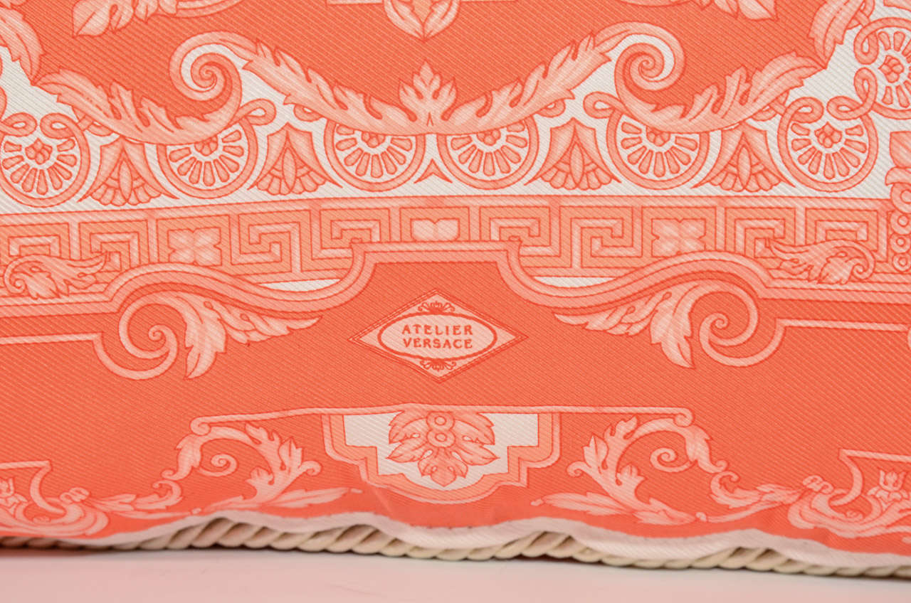 Set of 4 Vintage Versace Throw Pillows with Scarf Print Designs at 1stdibs