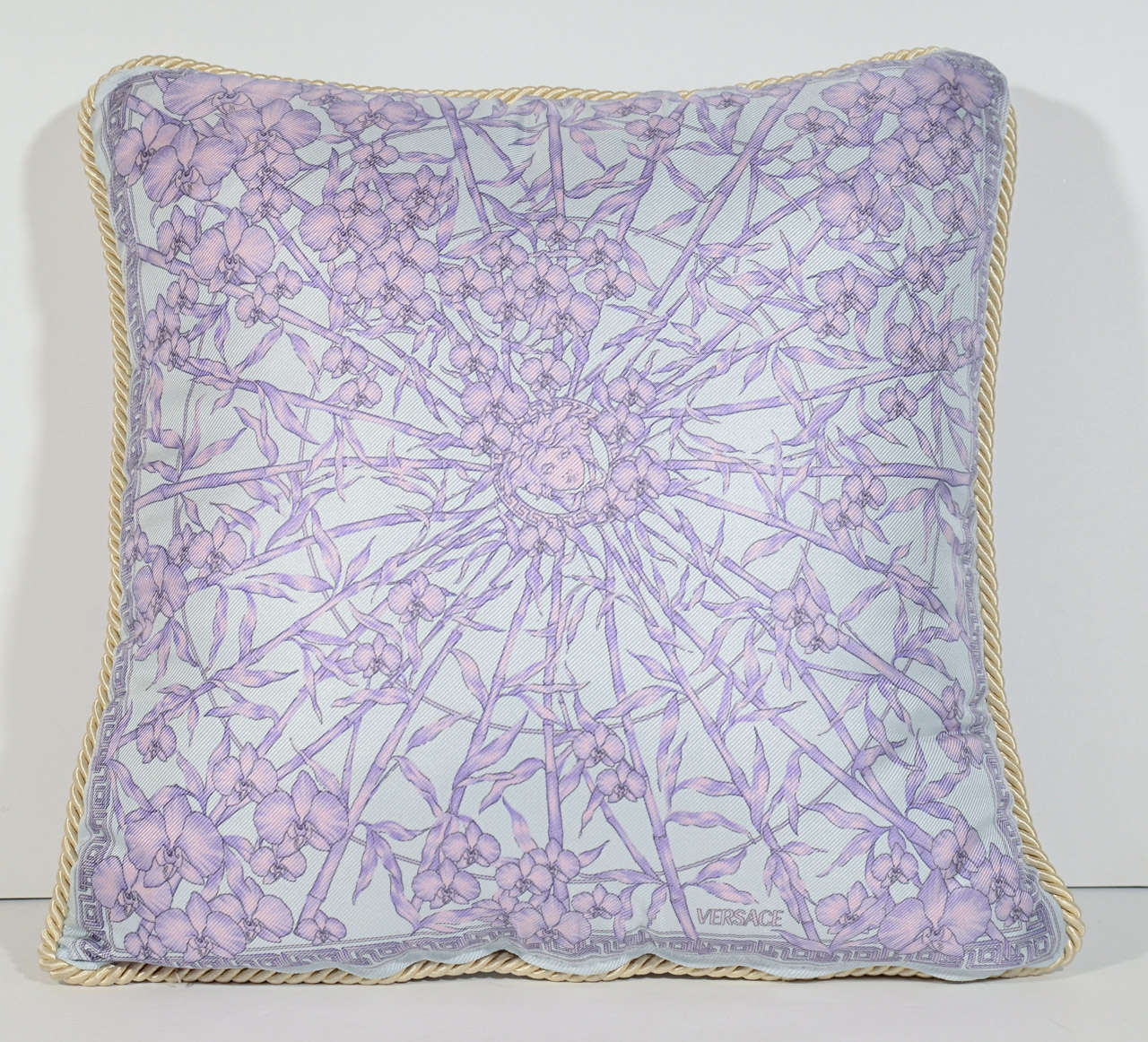 Set of 4 Vintage Versace Throw Pillows with Scarf Print Designs at 1stdibs