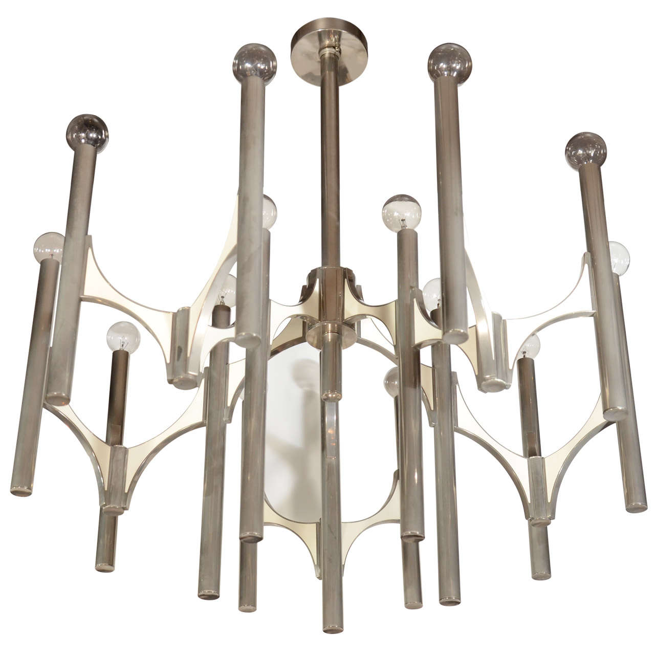 Modern Architectural Chandelier Designed by Gaetano Sciolari at 1stdibs