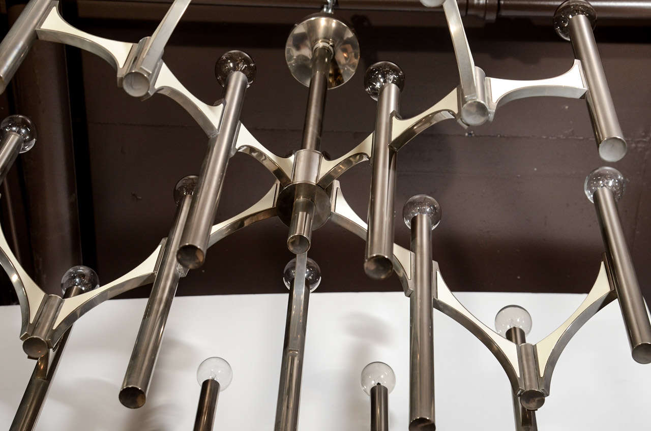 Modern Architectural Chandelier Designed by Gaetano Sciolari at 1stdibs