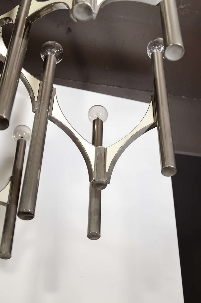 Modern Architectural Chandelier Designed by Gaetano Sciolari at 1stdibs