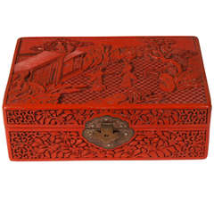 Antique Chinese Cinnabar Box