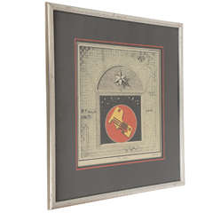 Italian Fornasetti Style Signed Futurist Work Of Art 11