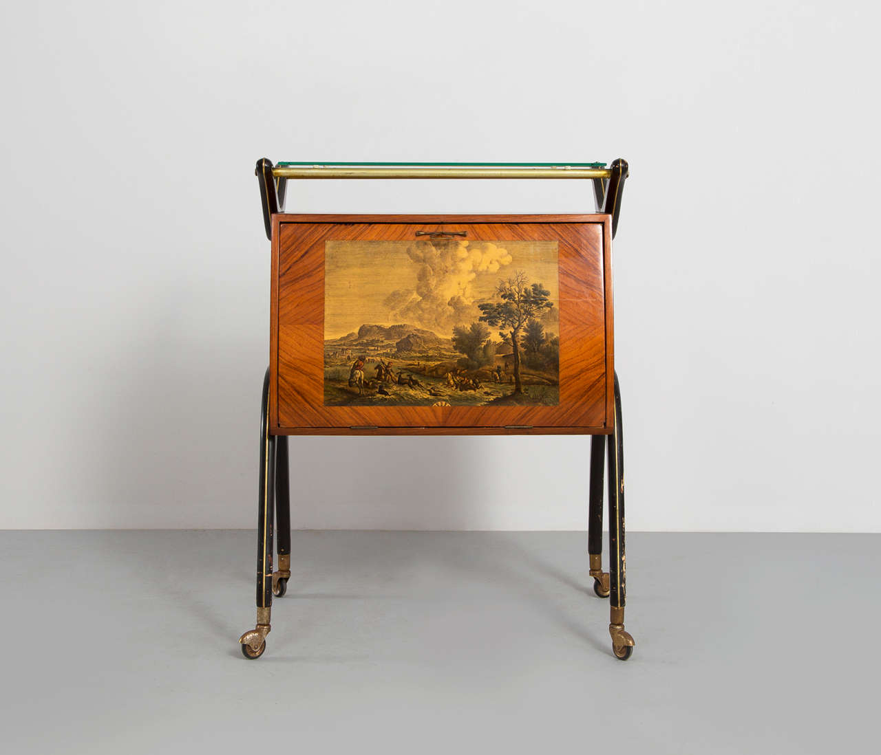 Italian Attributed to Cesare Lacca Dry Bar Trolley, circa 1955