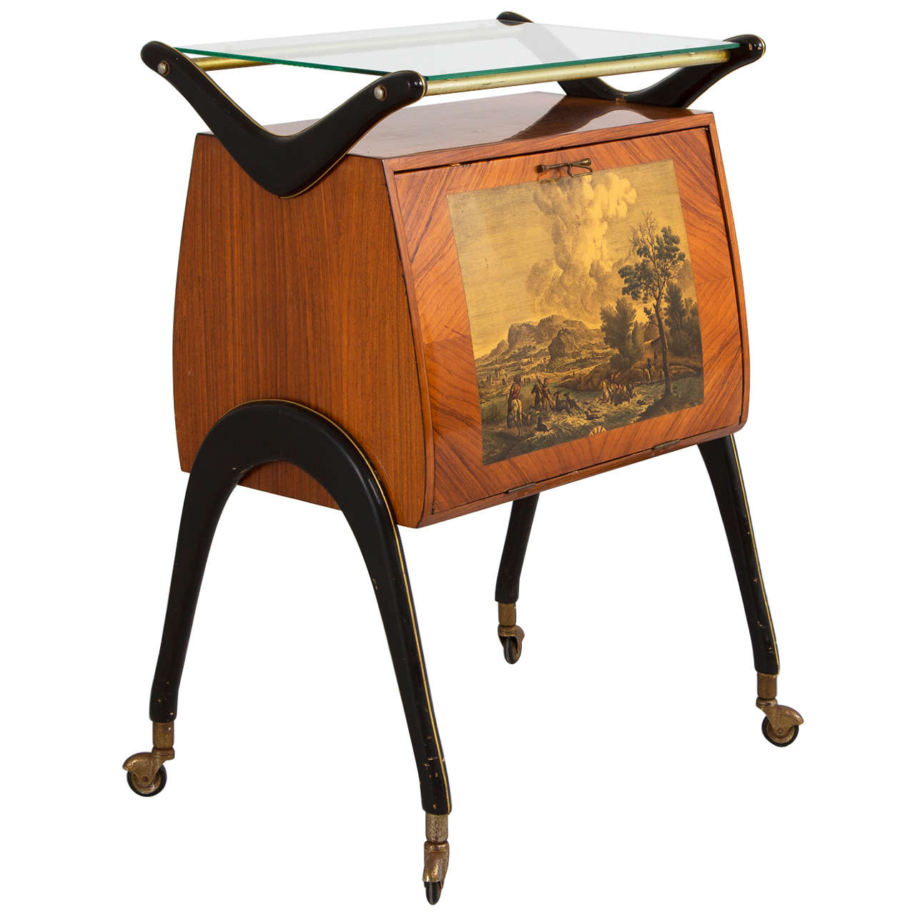 Attributed to Cesare Lacca Dry Bar Trolley, circa 1955