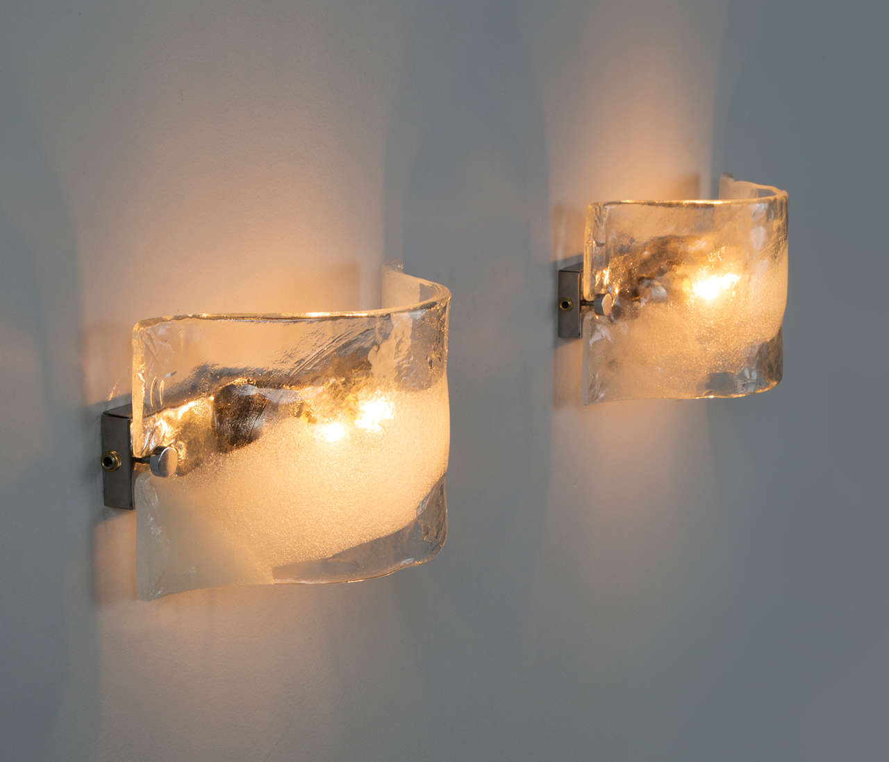 Set of 2 Italian Murano Glass Wall Lights For Sale at 1stdibs
