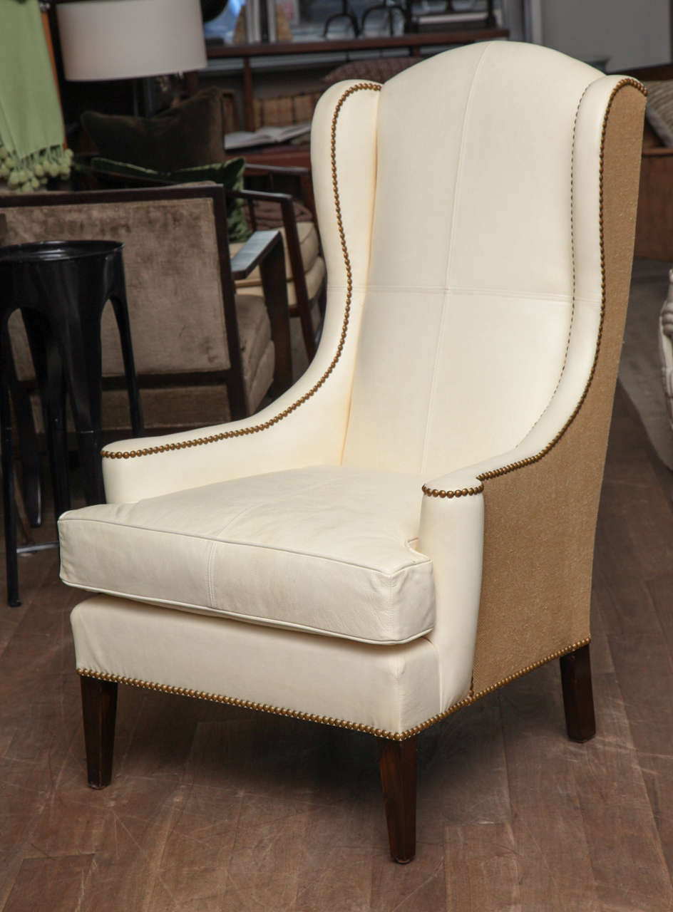 American Pair of Wingback Chairs