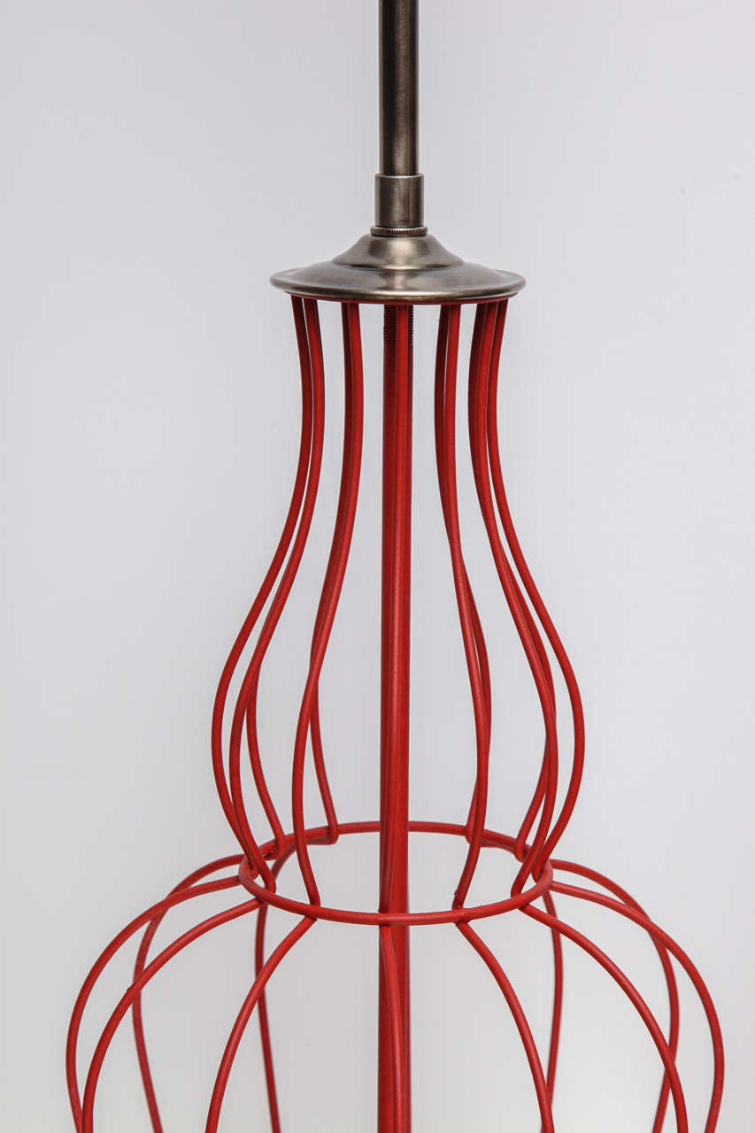 Mid-20th Century Pair of Wire Table Lamps
