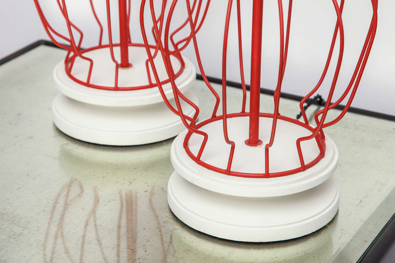 Pair of Wire Table Lamps 3