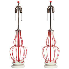 Pair of Wire Table Lamps