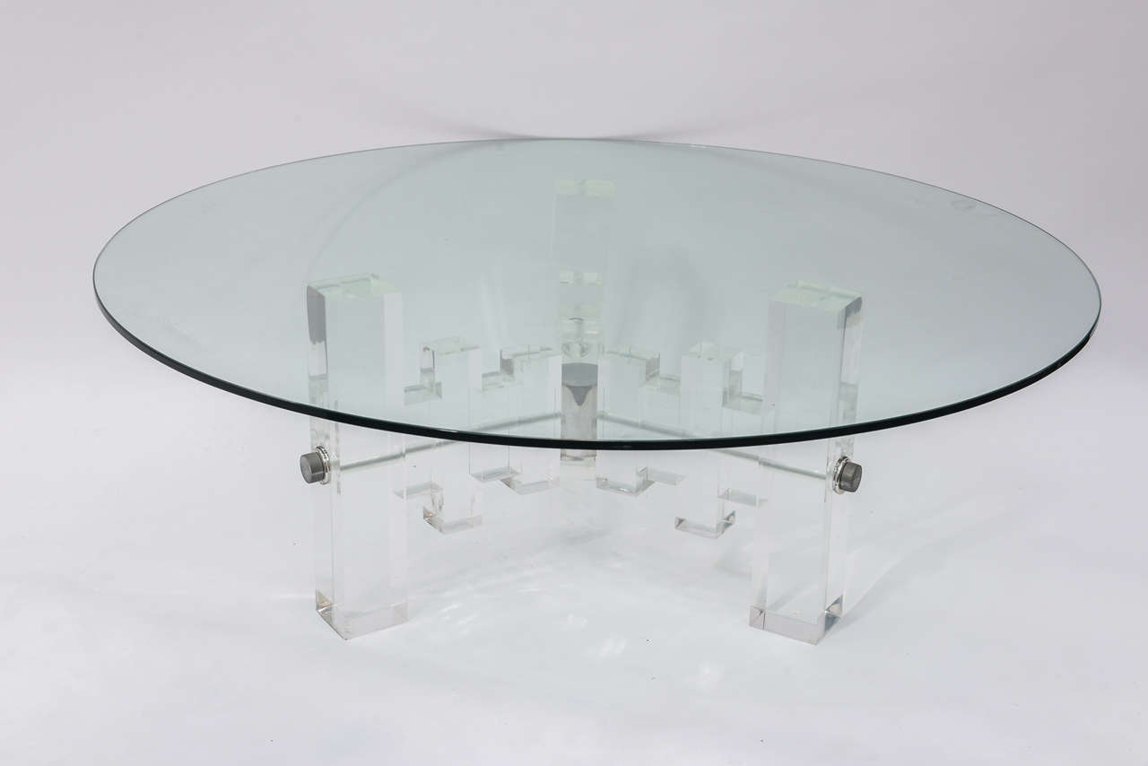 Mid-Century Modern Stunning Midcentury Architectural Design, Lucite Coffee Table