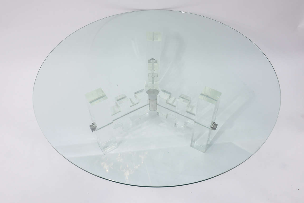 Stunning Midcentury Architectural Design, Lucite Coffee Table 3