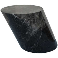 "Stump" Black Marble Side Table by Lucia Mercer for Knoll