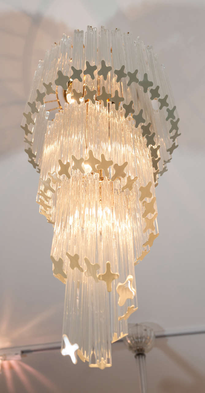 Late 20th Century Magnificent Crystal Pendant by Venini