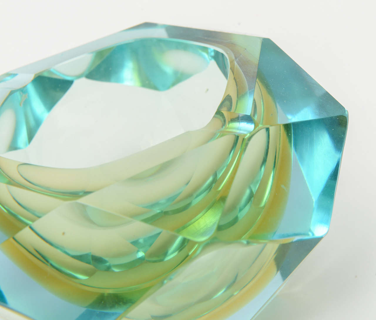 20th Century Faceted Murano Glass Bowl