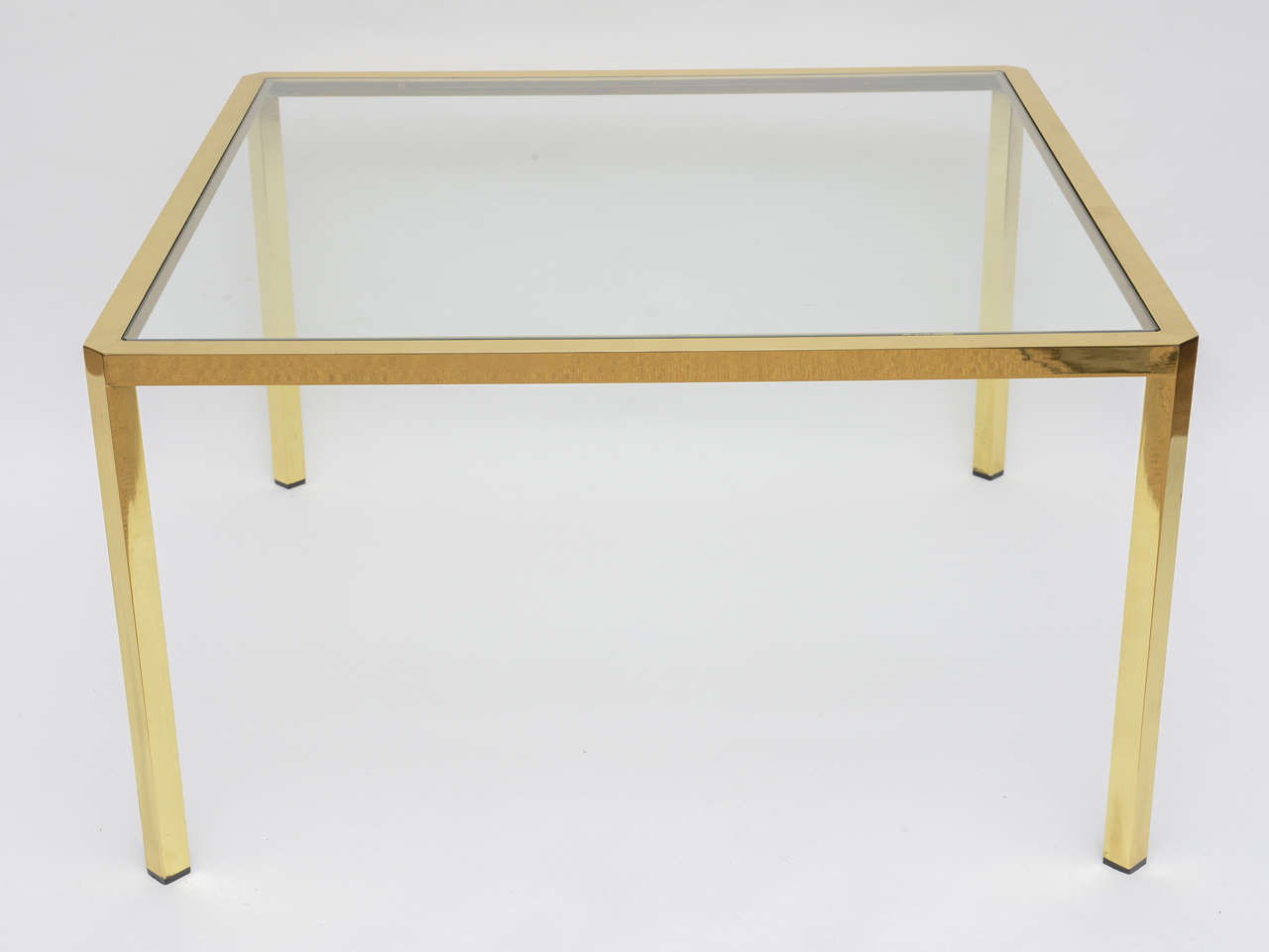 Mid-Century Modern Brass and glass coffee table from Italy. 
