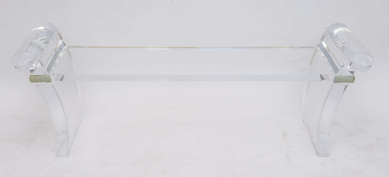 Mid-Century Modern A Robert Van Horn Lucite Bench