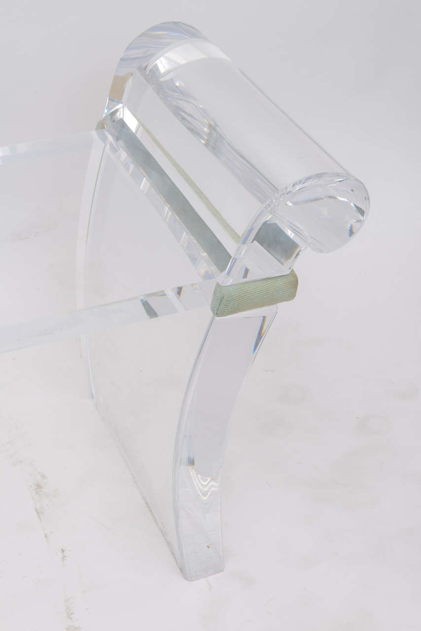 American A Robert Van Horn Lucite Bench