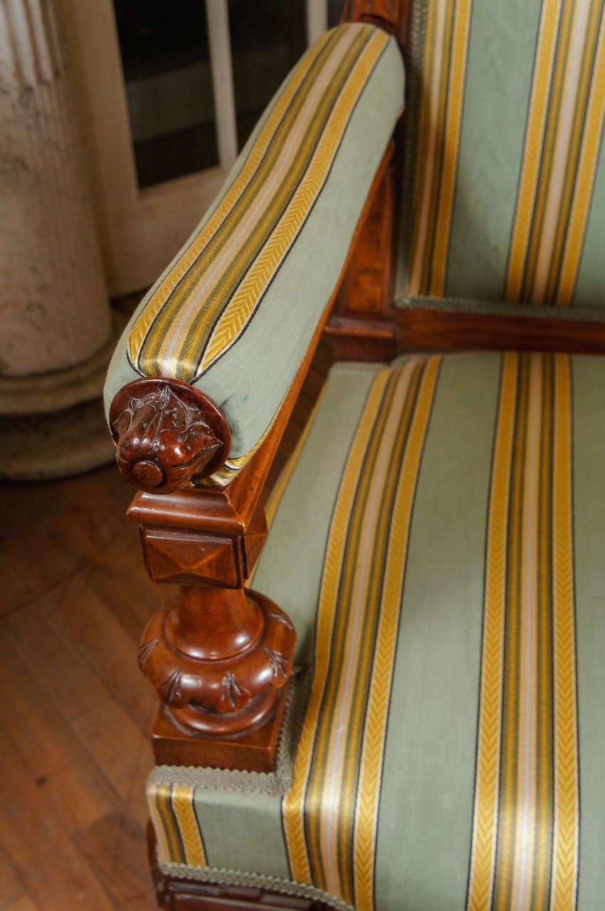 19th Century Fine American Renaissance Revival Library Chair 1