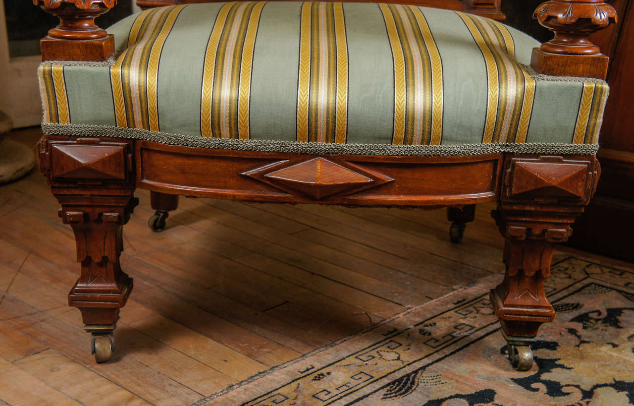 19th Century Fine American Renaissance Revival Library Chair 2