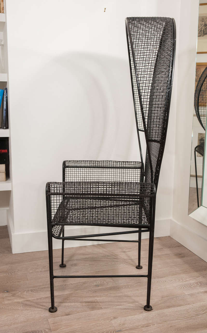 Mid-Century Iron High Back Throne For Sale 2