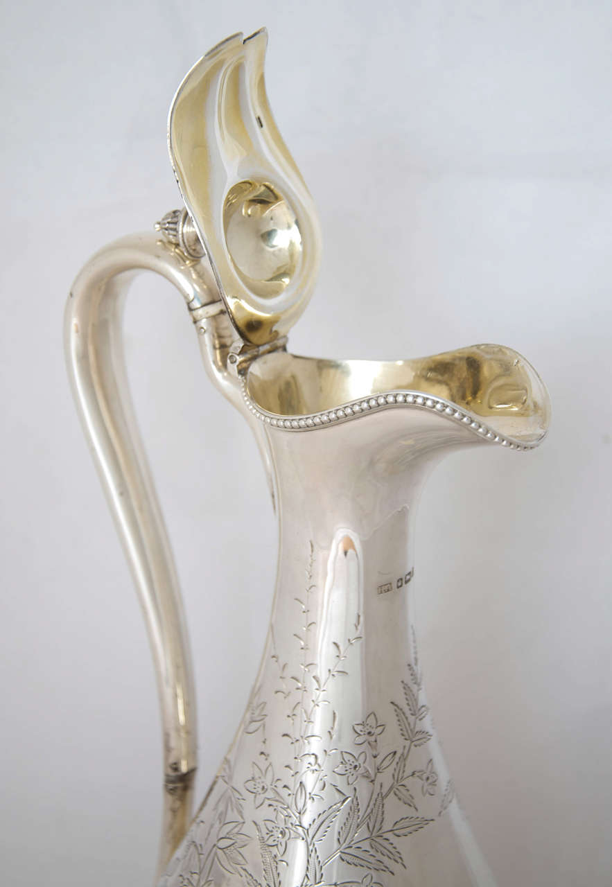 Antique Victorian Silver Wine Jug For Sale at 1stdibs