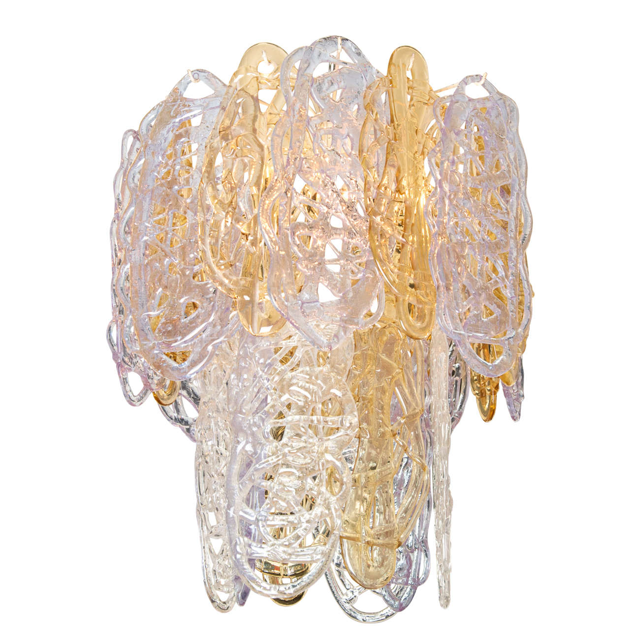 "Spun Sugar" Italian Chandelier by Mazzega