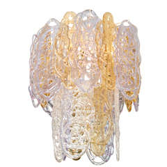 "Spun Sugar" Italian Chandelier by Mazzega