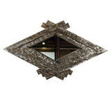 Chevron shape steel mirror by C. Jere