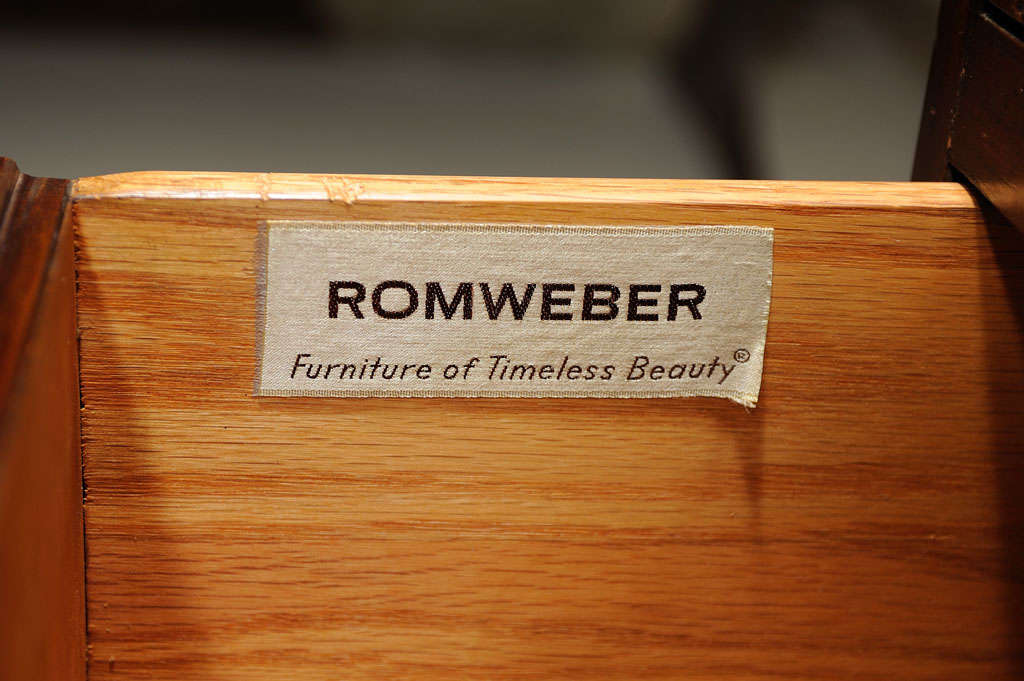 Domed Burl Wood Romweber 2 Door Armoire For Sale 4