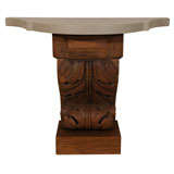 Architectural hand carved bracket console table