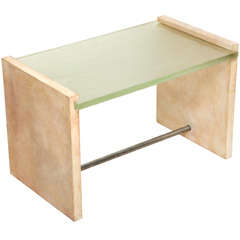 Parchment and Glass Coffee Table
