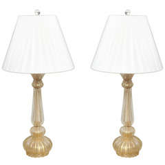 Pair of Murano Barovier table lamps