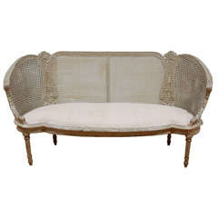 Lovely French Cane Settee