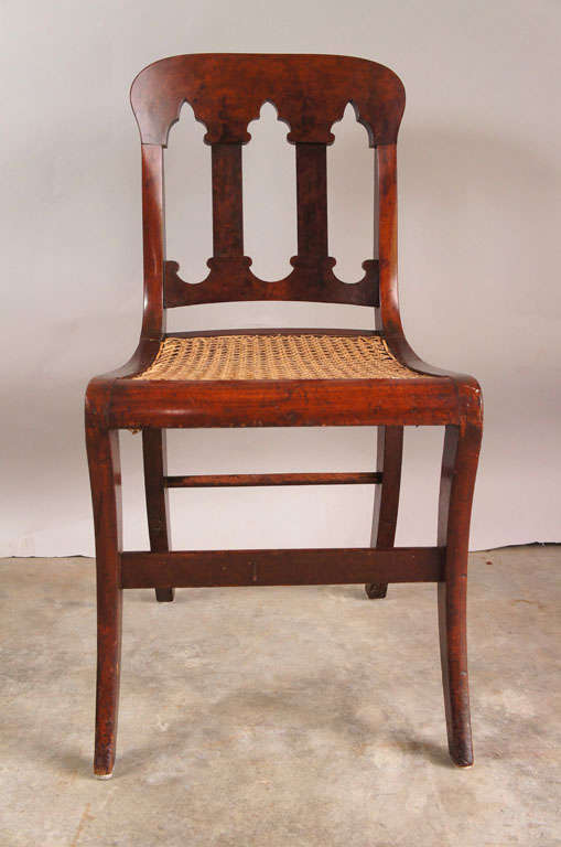 19th Century A Pair of Gothic Side Chairs For Sale