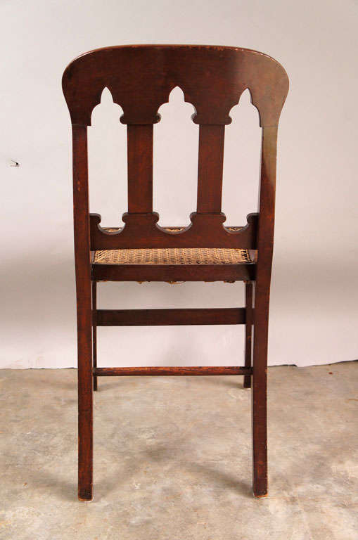 A Pair of Gothic Side Chairs For Sale 1