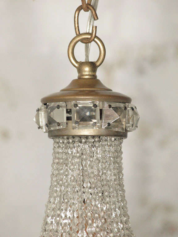 20th Century Petite Italian Empire Style Crystal Chandelier
